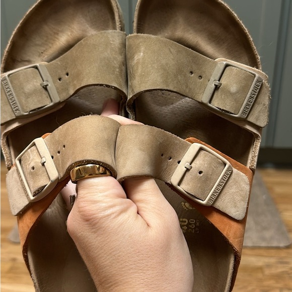 Arizona Split Hex Birkenstock Sandals Sandcastle / Faded Khaki size 40 (9/9.5) - Picture 2 of 5